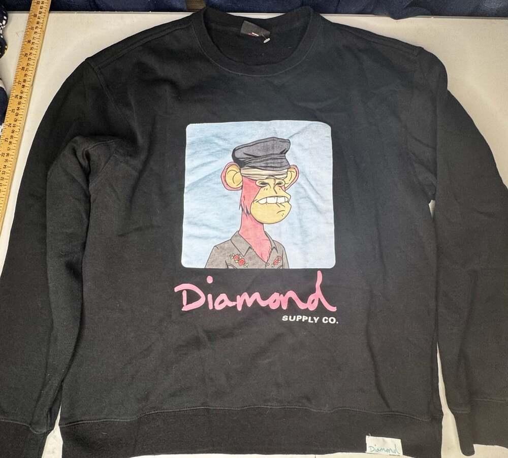 Diamond Supply Co. Mutant Ape Crewneck Size Large Black